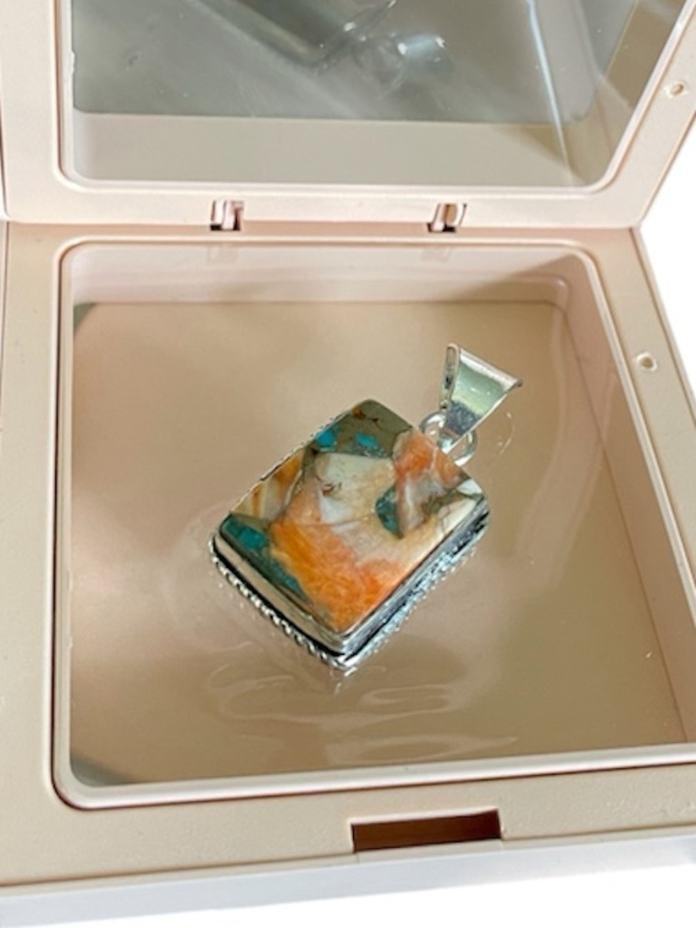 Spiny Oyster & Turquoise Pendant